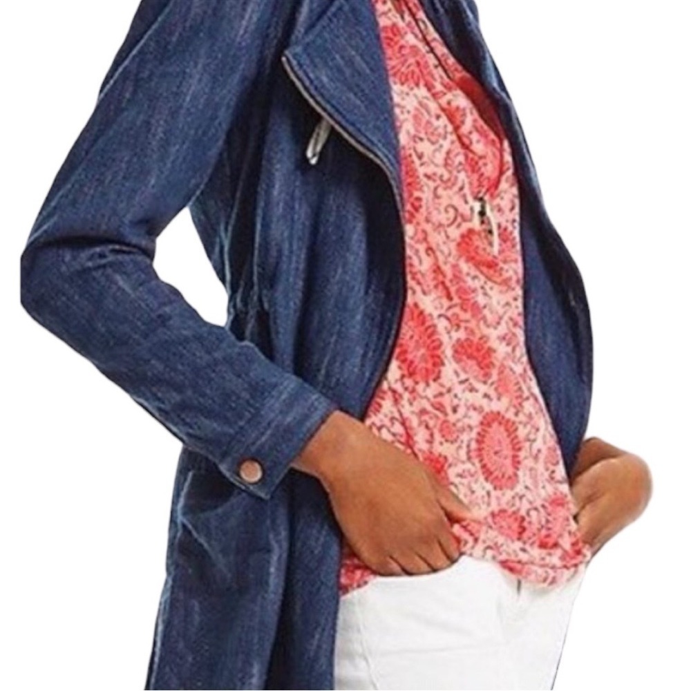 CAbi Vita Floral Drape Neck Sleeveless Blouse Medium Boho Lightweight